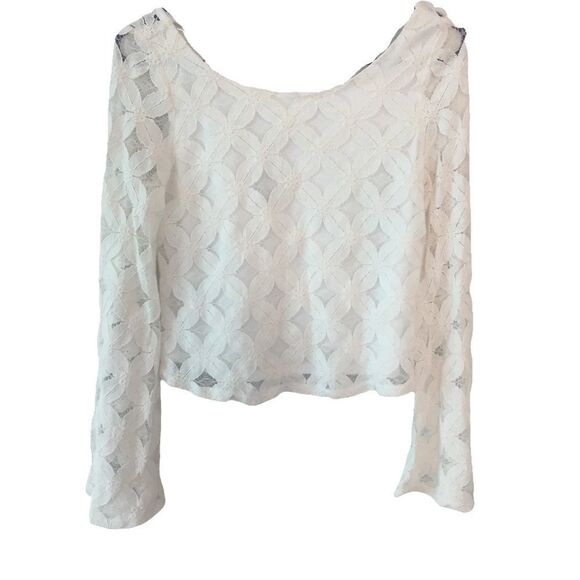 Wet Seal Lace covered cropped blouse size extra small NWOT - Picture 1 of 6